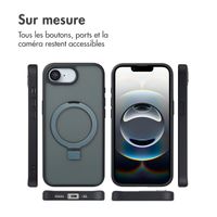 Accezz Coque Ring Stand avec MagSafe Apple iPhone 16e - Noir