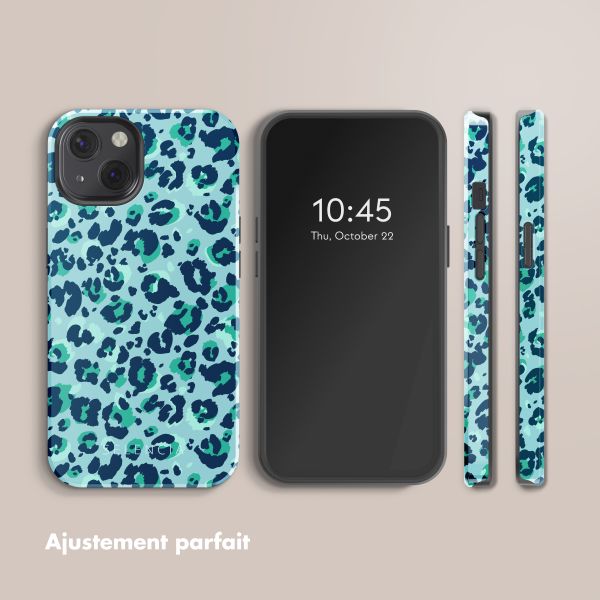 Selencia Coque arrière Vivid Tough avec MagSafe iPhone 13 - Wild Spots Light Blue