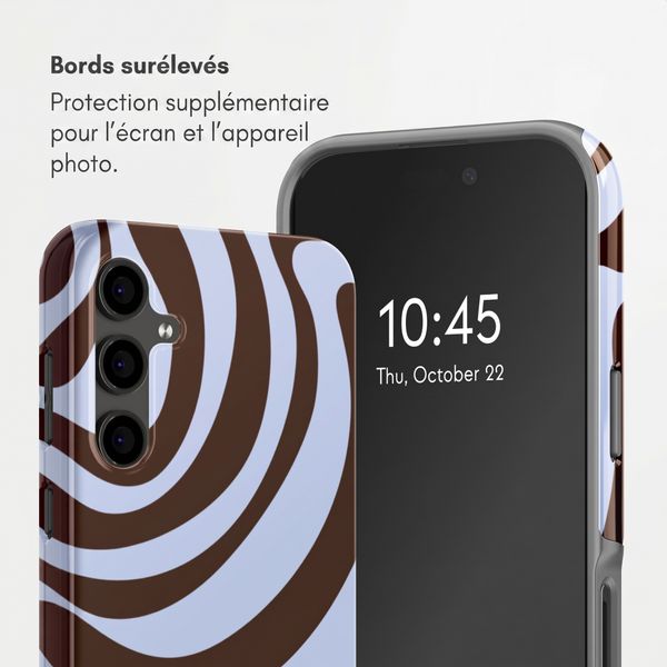 Selencia Coque arrière Vivid Samsung Galaxy S24 FE - Dream Swirl Chocolate