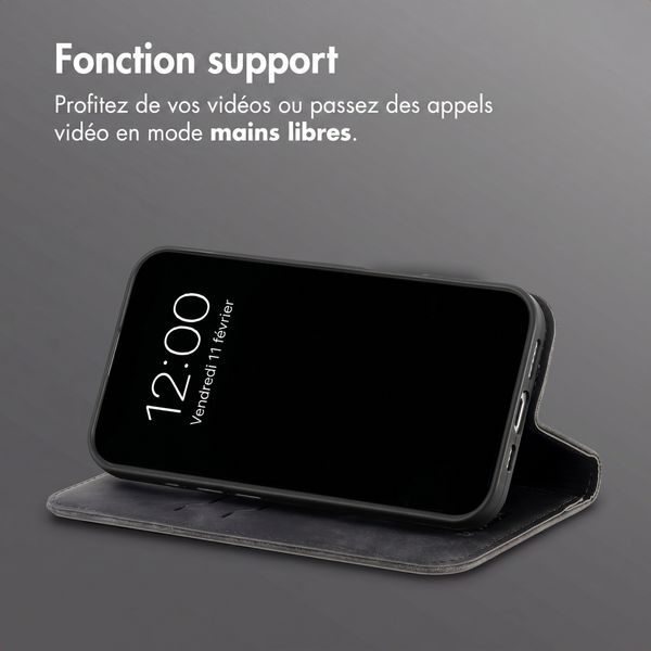 Étui de téléphone portefeuille Slim Oppo A6 (5G) - Noir