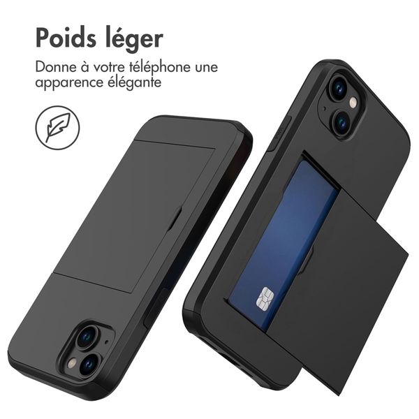 imoshion Coque arrière avec porte-cartes Apple iPhone 15 Plus - Noir
