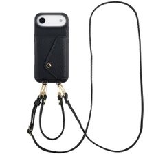 Selencia Coque de télephone Sera avec cordon et porte-cartes enveloppe Apple iPhone Air - Noir