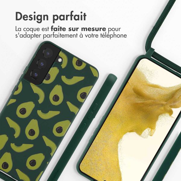 imoshion Coque design en silicone avec cordon Samsung Galaxy S22 Plus - Avocado Green