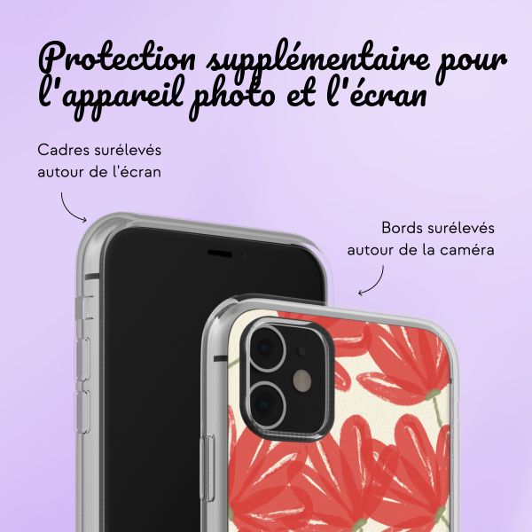 Coque personnalisée avec des fleurs iPhone 11 - Transparent