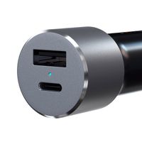 Satechi Chargeur de voiture double 72 watts | USB-A + USB-C - Gris sidéral