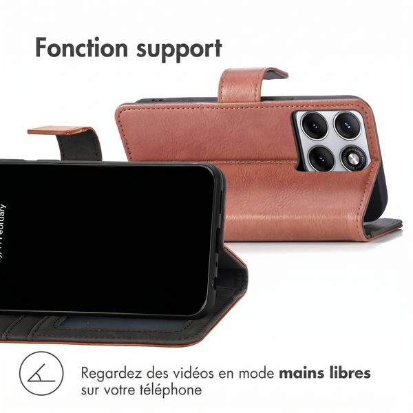 imoshion Étui de télephone portefeuille de luxe Motorola Edge 70 Fusion - Marron