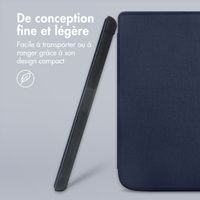 imoshion Étui de liseuse portefeuille Slim Soft Pocketbook Touch Lux 5 / HD 3 / Basic Lux 4 / Vivlio Lux 5 - Bleu foncé