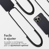 imoshion Coque arrière Color avec cordon amovible et MagSafe Apple iPhone 13 Pro - Noir