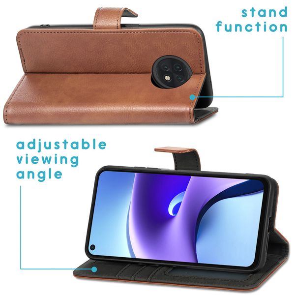 imoshion Étui de télephone portefeuille Xiaomi Redmi Note 9T (5G) - Marron