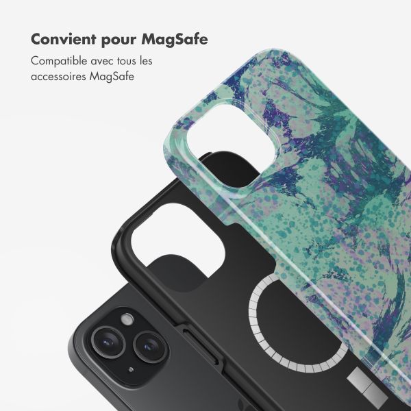 Selencia Coque arrière Vivid Tough avec MagSafe iPhone 15 - Fresh Paint Green