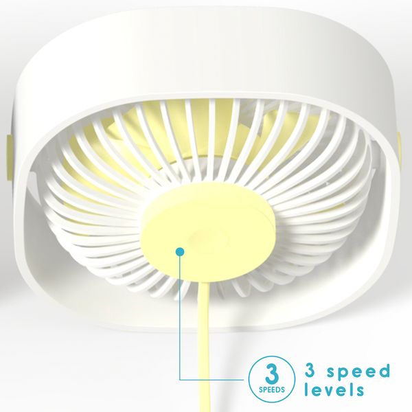 imoshion ﻿Ventilateur de bureau USB - Blanc