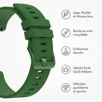 imoshion Bracelet sport en silicone avec boucle - Connexion universelle 22 mm - Vert foncé