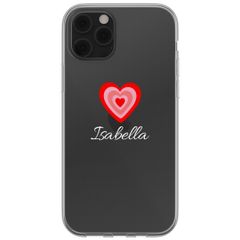 Coque personnalisée avec un cœur iPhone 12 (Pro) - Transparent