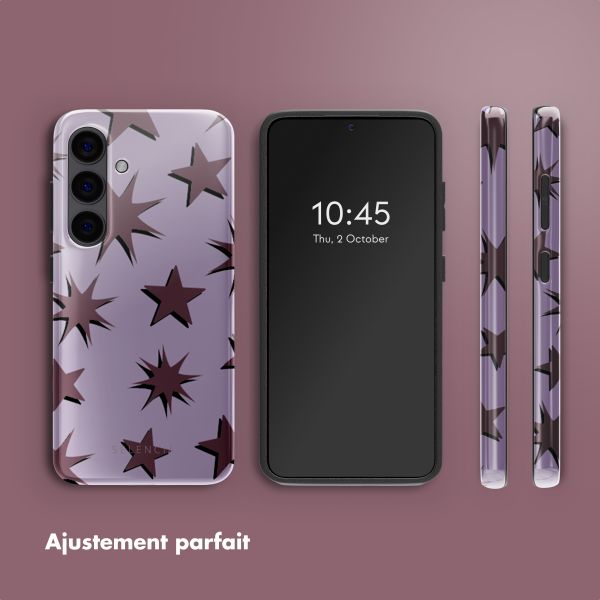 Selencia Coque arrière Vivid Samsung Galaxy S24 - Stars Plum Lilac