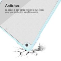 imoshion Coque tablette rigide Trifold Apple iPad 9 (2021) 10.2 pouces / iPad 8 (2020) 10.2 pouces / iPad 7 (2019) 10.2 pouces - Bleu clair