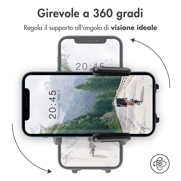 Accezz Support de téléphone pour vélo - Réglable - Universel - Noir