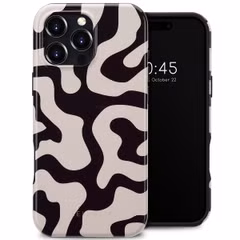 Selencia Coque arrière Vivid avec MagSafe Apple iPhone 16 Pro Max - Art Wave Black