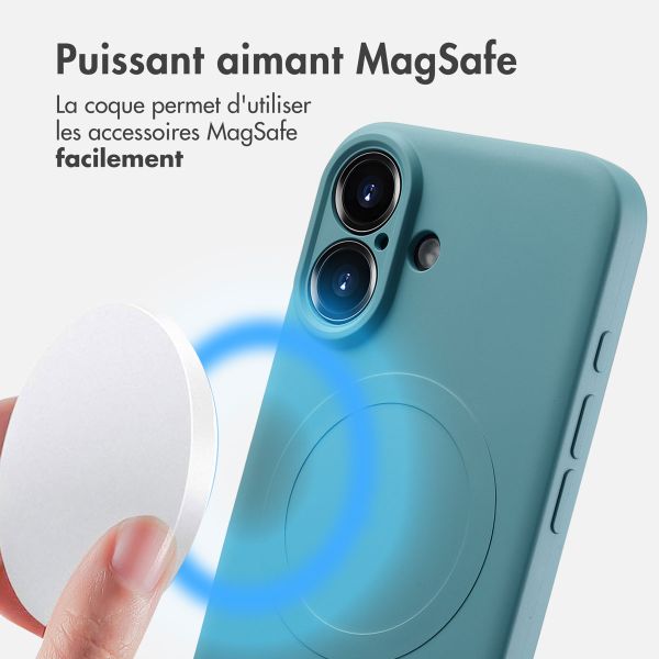imoshion Coque Couleur avec MagSafe Apple iPhone 16 - Smoke Green