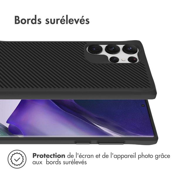 imoshion Rugged Hybrid Carbon Case Samsung Galaxy S23 Ultra - Noir
