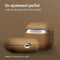 Accezz Coque en cuir véritable  Apple Airpods 3 - Taupe