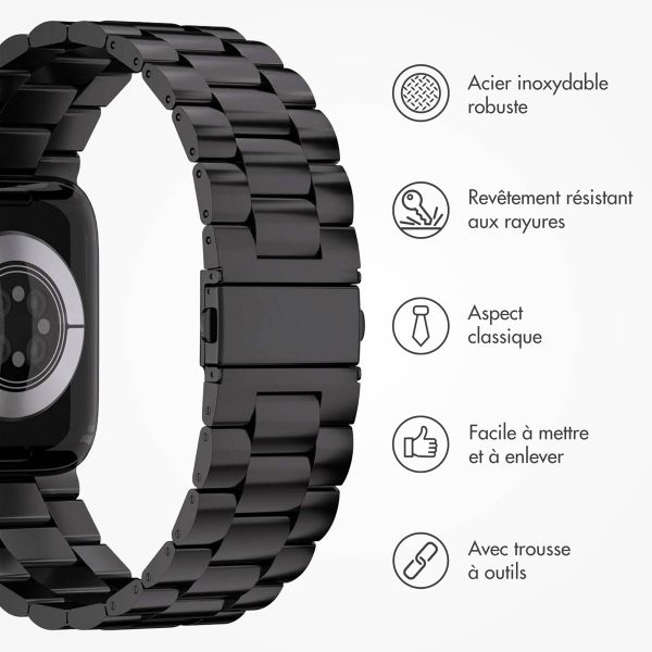 imoshion Bracelet en acier Apple Watch Series 1 á 9 / SE (38/40/41 mm) | Series 10 / 11 (42 mm) - Noir