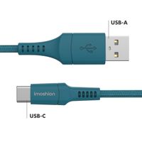 imoshion Braided USB-C vers câble USB - 1 mètre - Bleu foncé