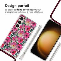 imoshion Coque Design avec cordon Samsung Galaxy S23 Plus - Flower Water