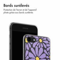 imoshion Coque design pour iPhone SE (2022 / 2020) / 8 / 7 - Tropical Violet Flowers Connect