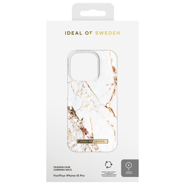 iDeal of Sweden Coque Fashion MagSafe Apple iPhone 15 Pro - Carrara Gold