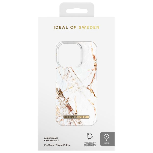 iDeal of Sweden Coque Fashion MagSafe iPhone 15 Pro - Carrara Gold