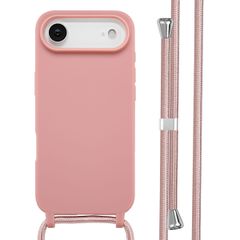 imoshion Coque en silicone avec cordon Apple iPhone Air - Sand Pink