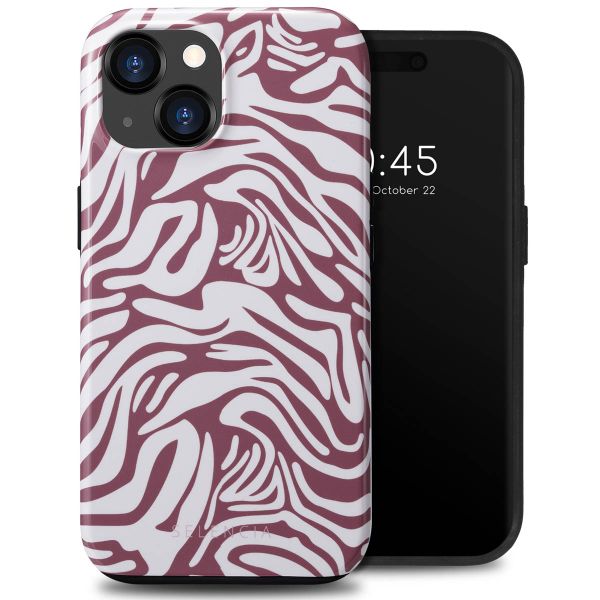 Selencia Coque arrière Vivid Tough iPhone 15  - Trippy Swirl Dark Rose