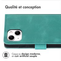 imoshion Etui de téléphone portefeuille avec cordon iPhone 14 - Turquoise