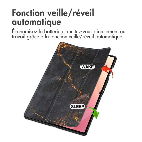 imoshion Coque tablette Design Trifold Samsung Galaxy Tab S11 Ultra - Black Marble