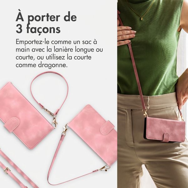 imoshion Etui de télephone portefeuille avec cordon Motorola Edge 70 Fusion - Rose