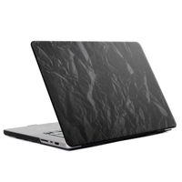 Selencia Coque en velours MacBook Air 15 pouces (2023 / 2024 M3 chip / 2025 M4 chip) - A2941 / A3114 / A3241 - Noir