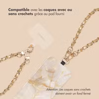 imoshion Ensemble de cordons de téléphone en cuir PU – Champagne