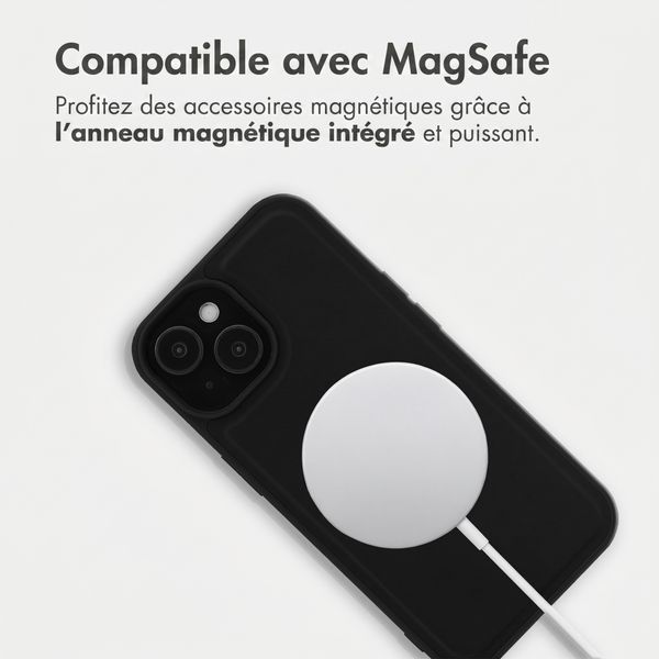 Accezz Coque arrière Edge avec MagSafe Apple iPhone 15 - Noir