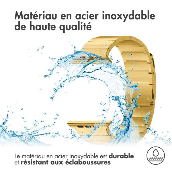 Selencia Bracelet magnétique en acier Apple Watch Series 1 á 9 / SE (38/40/41 mm) | Series 10 / 11 (42 mm) - Dorée