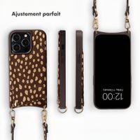 Selencia Nova coque arrière en cuir véritable avec porte-cartes Apple iPhone 14 Pro - Fawn Chic