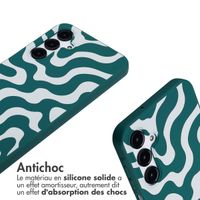 imoshion Coque design en silicone avec cordon Samsung Galaxy A16 - Petrol Green Groovy