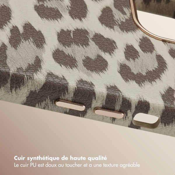 Selencia Coque Sabi imprimé panthère avec MagSafe Apple iPhone 13 - Soft Ivory