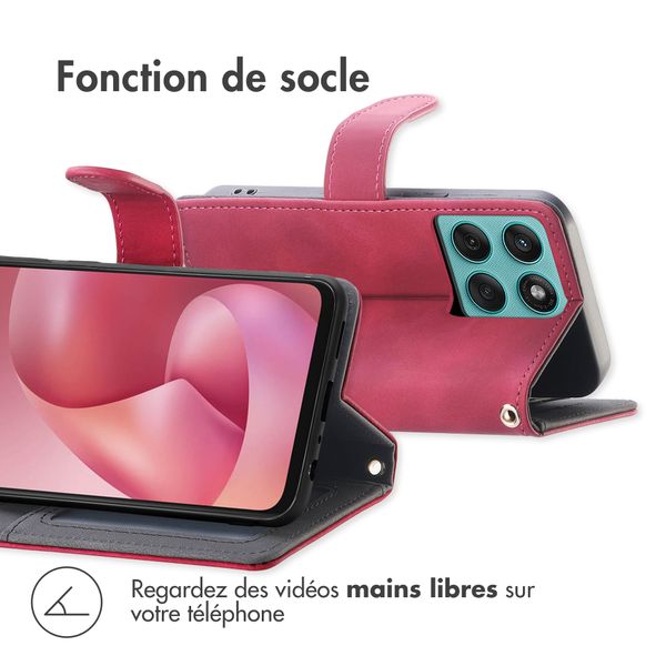 imoshion Etui de télephone portefeuille avec cordon Motorola Moto G57 Power - Rouge