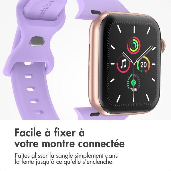 imoshion Bracelet en silicone⁺ Apple Watch Series 1 á 9 / SE (38/40/41 mm) | Series 10 (42 mm) - Lilas - Taille S/M