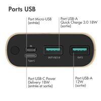 imoshion Batterie externe - 20.000 mAh - Quick Charge et Power Delivery - Jaune