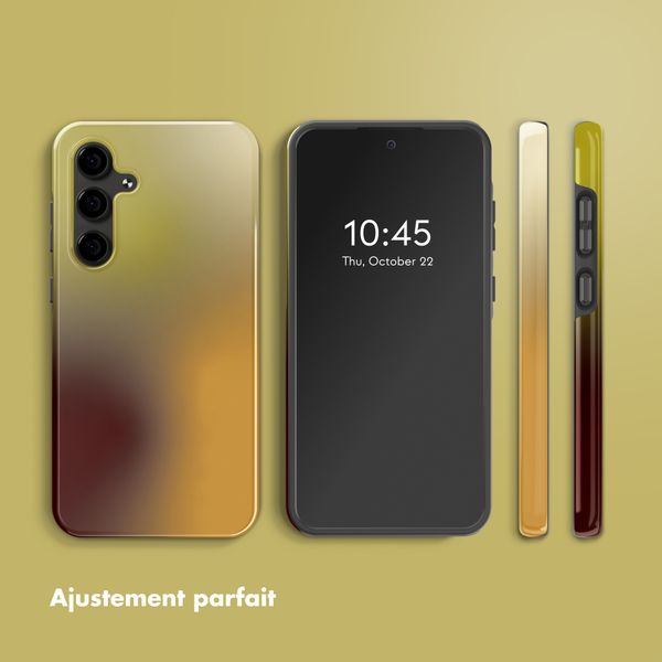 Selencia Coque arrière Vivid Samsung Galaxy S24 FE - Gradient Olive Dust