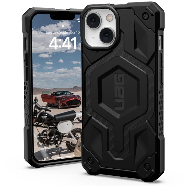 UAG Coque Monarch MagSafe iPhone 14 - Carbon Fiber