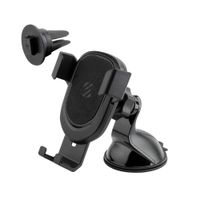 Scosche Support de téléphone GravityDrop 3-in-1 pour voiture - Universel - Tableau de bord / Pare-brise / Grille de ventilation - Noir