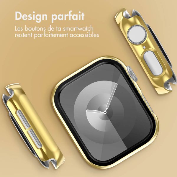 imoshion Coque rigide brillante à couverture complète pour Apple Watch Series 4 / 5 / 6 / SE - 44 mm - Or