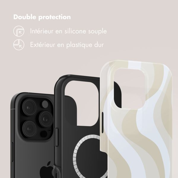 Selencia Coque arrière Vivid avec MagSafe Apple iPhone 16 Pro - Desert Waves Beige